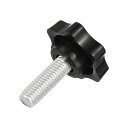 uxcell スターノブ1個 M10x30mmプラスチック六角形クランプハンドルスクリューノブ ベース交換用手締めスタースクリューノブ