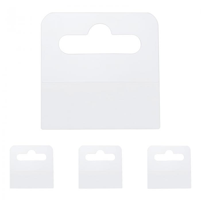 uxcell 200個入りのクリア粘着性ハングタブ 1.97"L x 1.97"Wの自己粘着性ハングタブ スロット穴付き 販..