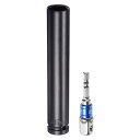uxcell 1/2" ドライブ 19mm 6点 ディープインパクトソケット 6"長さ 1/2"~1/4" 六角シャンクアダプター付き 電気メッキ CR-Vスチールソケットアダプターアクセサリーセットキット 六角ボルトナット用