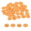 uxcell 160個のねじキャップカバー 12mmの防水プラスチック製ねじ飾りキャップ プラスカムロックナット用自己攻釘ねじ オレンジイエロー