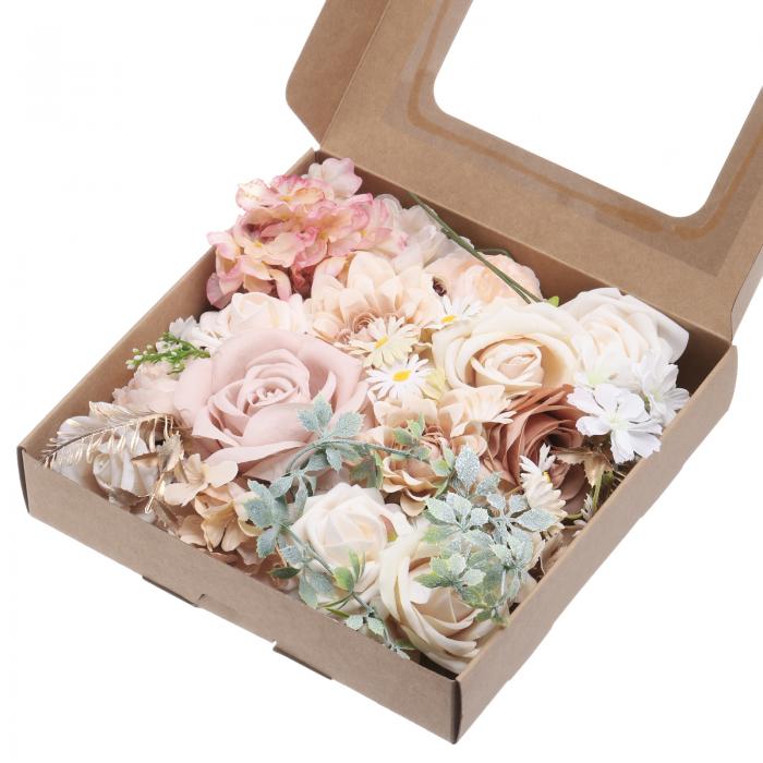 uxcell 人工花の花びら DIYクラフト結婚式やパーティーの装飾用 約33個 シャンパン色のフェイクフラワ..