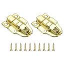 uxcell 2個のダックビルハスプロック 60 x 40mmのレトロボックストグルラッチメタルバックルハスプクラ スプ 宝石ボックス スーツケース 工具箱 木...