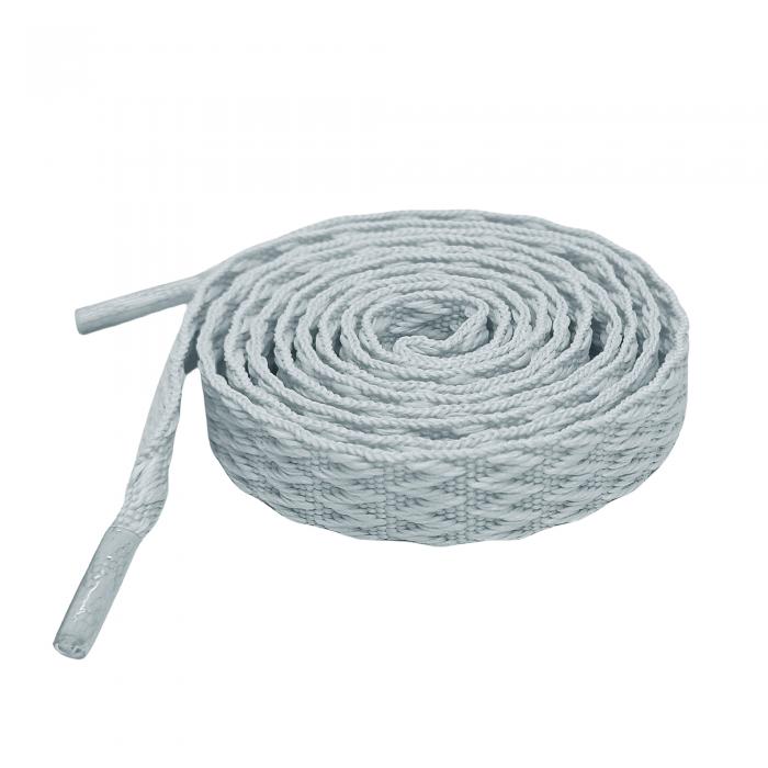 Elerevyo スニーカー用フラットファットシューレース2組、幅0.51インチのソフトシューレース、カジュアルハイキングシューズ用シューストリング ライトグレー 140cm