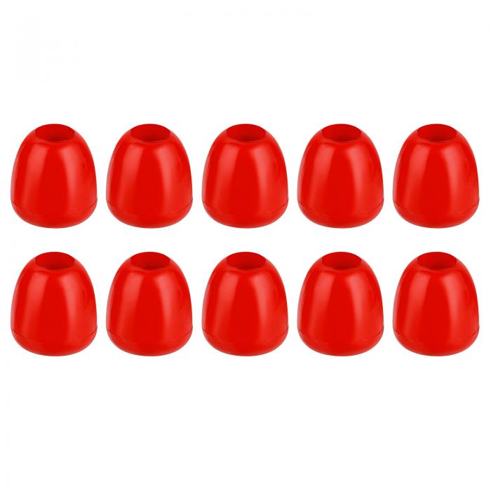 uxcell 20個入りプラスチックベルエンドストッパー 衣類バックパックドローストリング用ロープファスナー レッド