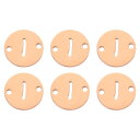 uxcell ステンレススチールレターリンク装飾6個 アルファベットペンダントコネクタ DIYイヤリングブレスレットネックレス宝石ギフト作成用 ローズ金色レター...