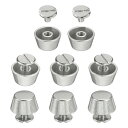 uxcell リベット スタッド ハンドバッグ 財布 足 12 mm フラットヘッド スタッド スクリューバック ス パイ ク 合金リベット バックル レザークラフト レザーバッグ トートバッグ 衣類 DIY用 シルバートーン 8セット(4)
