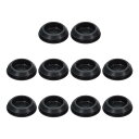 uxcell 10個入り ホールプラグ 1" (25mm) ボタンプラグ 22mm穴用 スナップインロックホールチューブプラグ ジェルチューブ 防水プラグ チューブプラグ 黒