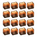 uxcell 16個セット 椅子脚床保護具 非滑り スクエア椅子脚パッドキャップカバー フェルト底付き ハードウッドフロア用 ノイズと傷を軽減 ライト茶色 (1...