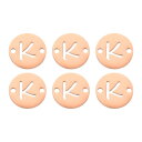 uxcell ステンレススチールレターリンク装飾6個 アルファベットペンダントコネクタ DIYイヤリングブレスレットネックレス宝石ギフト作成用 ローズ金色レター...