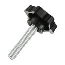 uxcell スターノブ1個 M8x40mmプラスチック六角形クランプハンドルスクリューノブ ベース交換用手締めスタースクリューノブ