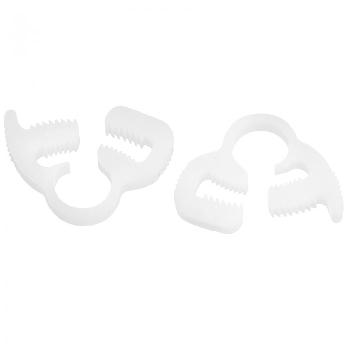 uxcell 2個 ダブルスナップグリッ プホースクランプ プラスチック製 4.4-4.9 mm/0 ...