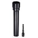 uxcell 1/2" ドライブ 32mm 6点 ディープインパクトソケット 8"長さ 1/2"~1/4" 六角シャンクアダプター付き リン酸コーティング CR-Vスチールソケットアダプターアクセサリーセットキット 六角ボルトナット用