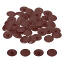 uxcell 40個のねじキャップカバー 12mmの防水プラスチック製ねじ飾りキャップ プラスカムロックナット用自己攻釘ねじ レッド茶色