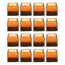 uxcell 16個セット 椅子脚床保護具 非滑り スクエア 椅子脚パッドキャップカバー フェルト製底部 ハードウッドフロア ノイズ傷を軽減 ライト茶色 (1....