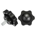 uxcell スターノブ2個 M6x12mmプラスチック六角形クランプハンドルスクリューノブ 機械傘ベース交換用手締めスタースクリューノブ