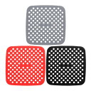 uxcell シリコンエアフライヤーライナー 再利用可能 スクエアエアフライヤーライナーマ ット ノンスティック お手入れ簡単 エアフライヤーアクセサリー パー...