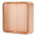 uxcell ミルキー茶色アクリルディスプレイケース 12x12x3