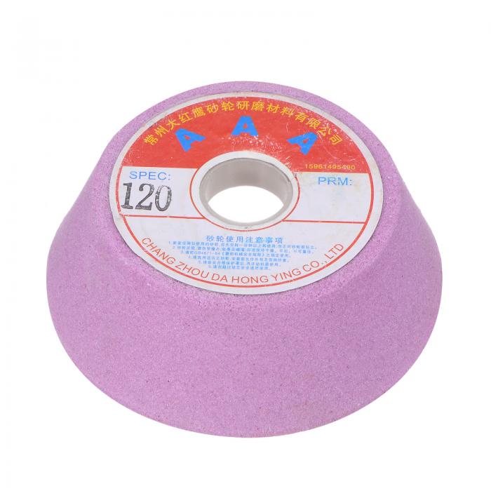 uxcell 4インチ燃焼カップ研削ホイール120番ピンクアルミニウムオキサイドPA表面研削セラミックツール