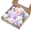 uxcell 人工花の花頭 DIYクラフト結婚式やパーティーの装飾用パープルの偽の花約34個(4)