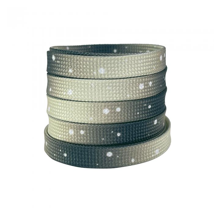 Elerevyo 1 Pair Flat Shoe Laces for Sneakers, 0.31'' Tie-Dye Dots Soft Shoelaces Shoestrings for Casual Hiking Shoes Colorful-7 120cm/47.2