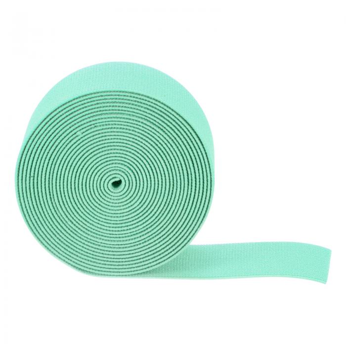 uxcell 縫製用伸縮バンド ゴムバンドの縫い方 平編みスト レッチゴムコード DIYプロジェクト アート クラフト用 幅50mm ライト緑 5M 5個