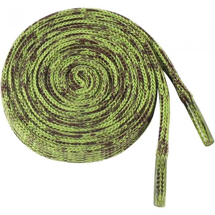 Elerevyo Flat Colorful Shoelaces Gradient Colors Shoe Laces for Boots Sneakers 2 Pairs Green Yellow 140cm/55.12