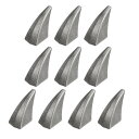uxcell 10セット キャットクロース パイ ク 17 x 12mm 角ねじリベット 革工芸用金属ねじ付きスタッズ レザーカスタムパンクスタイルDIY衣料アクセサリー 古代銀