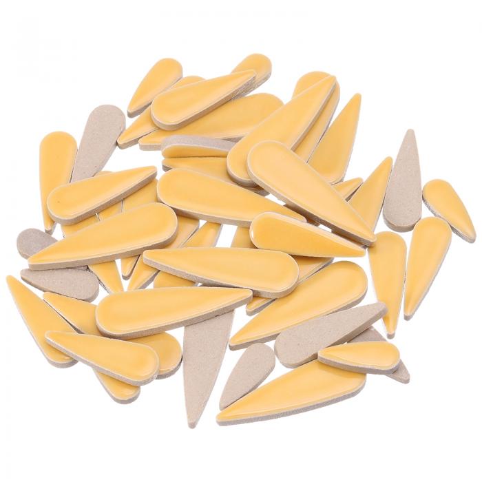 uxcell クラフト用花びらモザイクタイル 100g 涙滴形状の磁器モザイクタイル モザイクアートプロジェク..