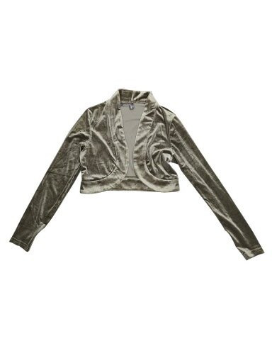 Allegra K クロップド ボレロ カーディガン ドレス 長袖 シュラグ ベルベット オープンフロント レディース オリーブグリーン XL Allegra K クロップド ボレロ カーディガン ドレス 長袖 シュラグ ベルベット オープンフロント レディース オリーブグリーン XL