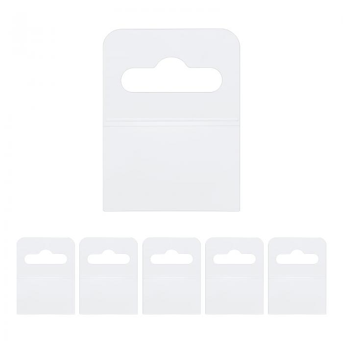 uxcell 400個入り クリア粘着性ハングタブ 1.57" x 1.18" 自己粘着性ハングタブ スロット穴付き 販売商..