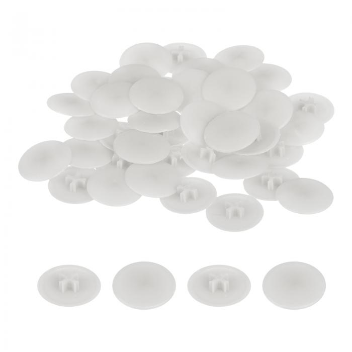 uxcell 100個のねじキャップカバー 17mmの防水プラスチック製ねじ飾りキャップ プラスカムロックナット用自己攻釘ねじ ライトグレー