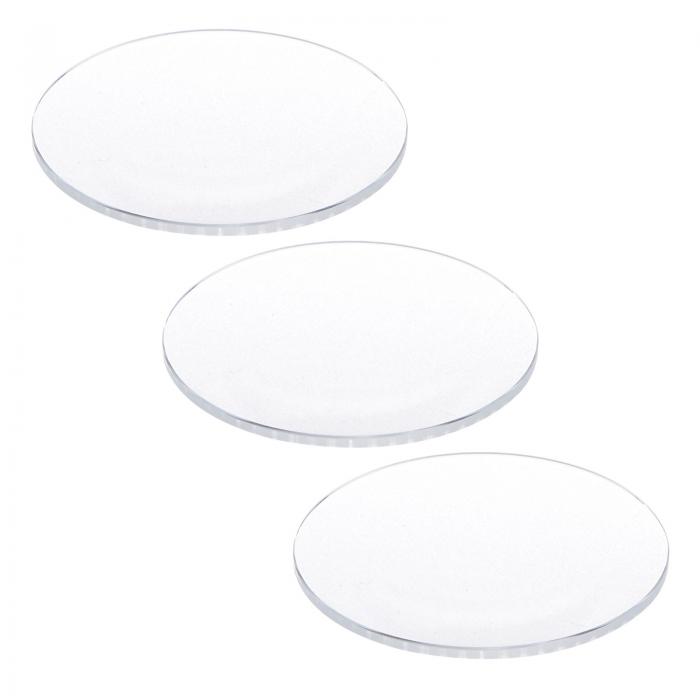 uxcell 3個 時計用ガラスレンズ35mm直径1.5mm厚シングルドームラウンドクリア水晶レンズ時計修理用部品時計修理師用 交換部品