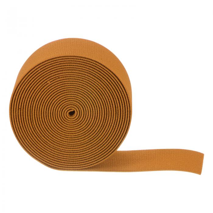 uxcell 縫製用伸縮バンド ゴムバンドの縫い方 平編みスト レッチゴムコード DIYプロジェクト アート クラフト用 幅50mm 茶色 5M 5個