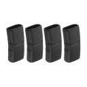 uxcell 4個 10mmx5mmフラットレザー留め具 宝石ブレスレット留め具フラットクロージャーエンドキャップ 宝石ブレスレットクラフト作り用品DIY 黒