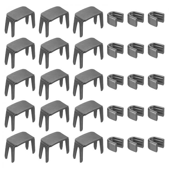 uxcell #3 ジッパースライダーリテーナーキット 20個ボトムストップ & 40個トップストップ バッグコート ジャケット クローズドエンドジッパー交換用...