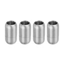 uxcell 4個 8mm ホールレザーコードバックル 21x12mm ターンバックルコネクターネックレス シルバーエクステンダーペンダントネックレス 財布ブレスレットチャ ームブレスレット宝石用 ステンレススチール
