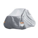 X AUTOHAUX UTVカバーサイドバイサイドカバー全天候型防水アウトドア日光雨遮蔽物収納フルプロテクション210D-PUシルバートーン122.05
