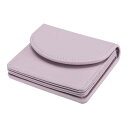 uxcell PUレザービジネスカードケース ビジネス名刺ホルダーウォレット 磁気シャットポケットホルダー 女性用クレジットIDカード パープル