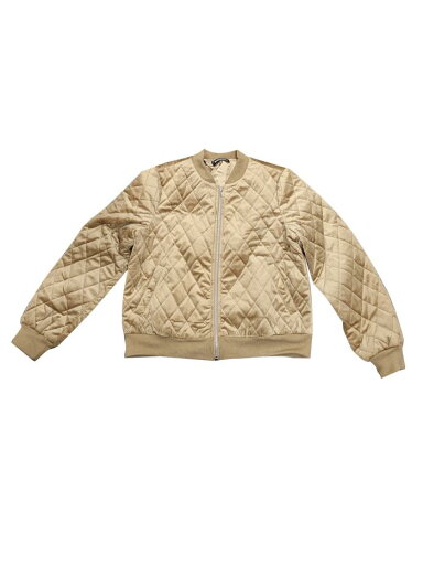 Allegra K ボンバージャケット ポケット付きコート 冬服 ベルベット表面 キルティング レディース ライトカーキ S Allegra K ボンバージャケット ポケット付きコート 冬服 ベルベット表面 キルティング レディース ライトカーキ S