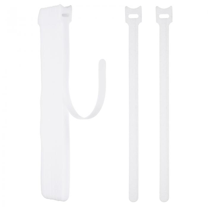 uxcell ケーブル結束バンド マジック式 250mm x 12mm コード まとめる 繰り返し使用可能 ケーブルタイ 収納ストラップ 家庭 事務所 周辺機器 配線整理 固定 ベルト 40本 ホワイト