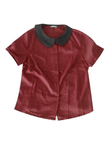 Allegra K ブラウス レディース 半袖 シフオンブラウス 折り襟 無地 シャツ オフィス カジュアル トップス 着痩せ おしゃれ 通勤 OL ワインレッド S Allegra K ブラウス レディース 半袖 シフオンブラウス 折り襟 無地 シャツ オフィス カジュアル トップス 着痩せ おしゃれ 通勤 OL ワインレッド S