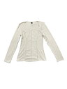 Allegra K レディース スクエアネック Tシャツ 長袖ニット ベーシック 秋トップス 2024 カーキ XL
