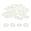 uxcell 100個のねじキャップカバー 17mmの防水プラスチック製ねじ飾りキャップ プラスカムロックナット用自己攻釘ねじ ウォームホワイト
