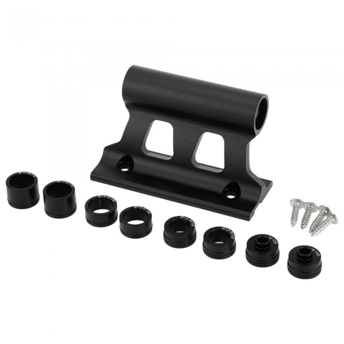 X AUTOHAUX 0.25インチ（6.5mm）スルーアクスル用のアルミニウム合金防食ブラックを備えたユニバーサルクイックリリース自転車フォークマウントラック1セット