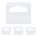 uxcell 200個入りクリア スロット穴付きハングタグ 1.57 x 1.37 自己粘着ハンギングタブプラスチックディスプレイタグ 販売アイテムストア小売ディスプレイ
