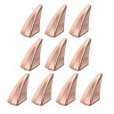 uxcell 10セット キャットクロース パイ ク 17 x 12mm 角ねじリベット 革工芸用金属ねじ付きスタッズ レザーカスタムパンクスタイルDIY衣料アクセサリー ローズ金色