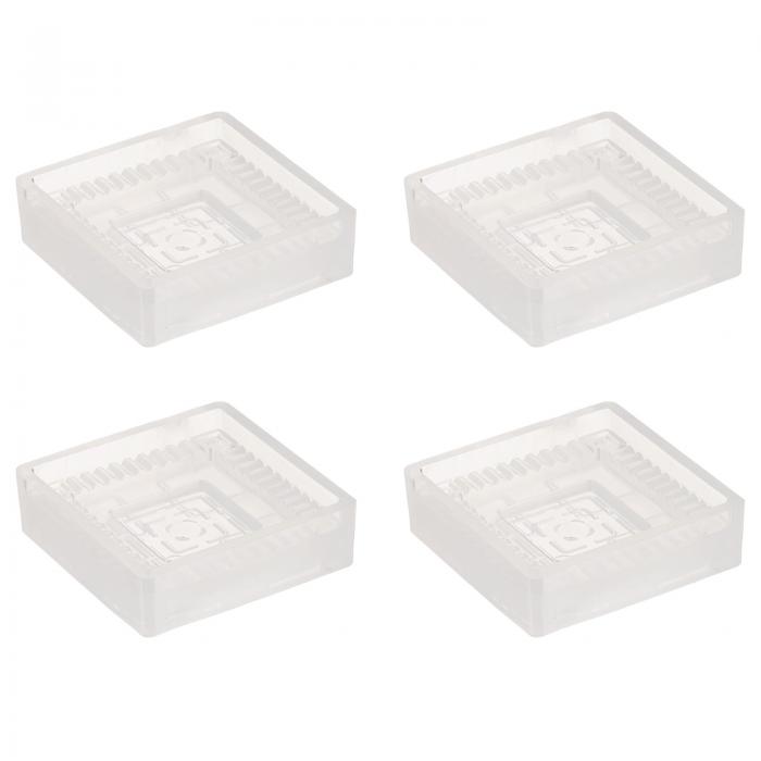 【期間限定10％OFF】uxcell 4個2x2"のゴム製ファニチャーキャスターカップスクエア椅子脚床保護具ノン..