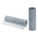 uxcell 装飾メッシュリボン PP シルバートーン シルバーホイル付き 25.4 cm x 9 M 2個