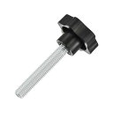 uxcell スターノブ1個 M12x70mmプラスチック六角形クランプハンドルスクリューノブ 機械傘ベース交換用手締めスタースクリューノブ