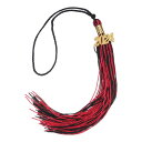 uxcell 2024年卒業タッセル 2024年 金 装飾付きダブルカラー卒業帽タッセル DIY用 卒業式 記念品 卒業帽 装飾 黒レッド